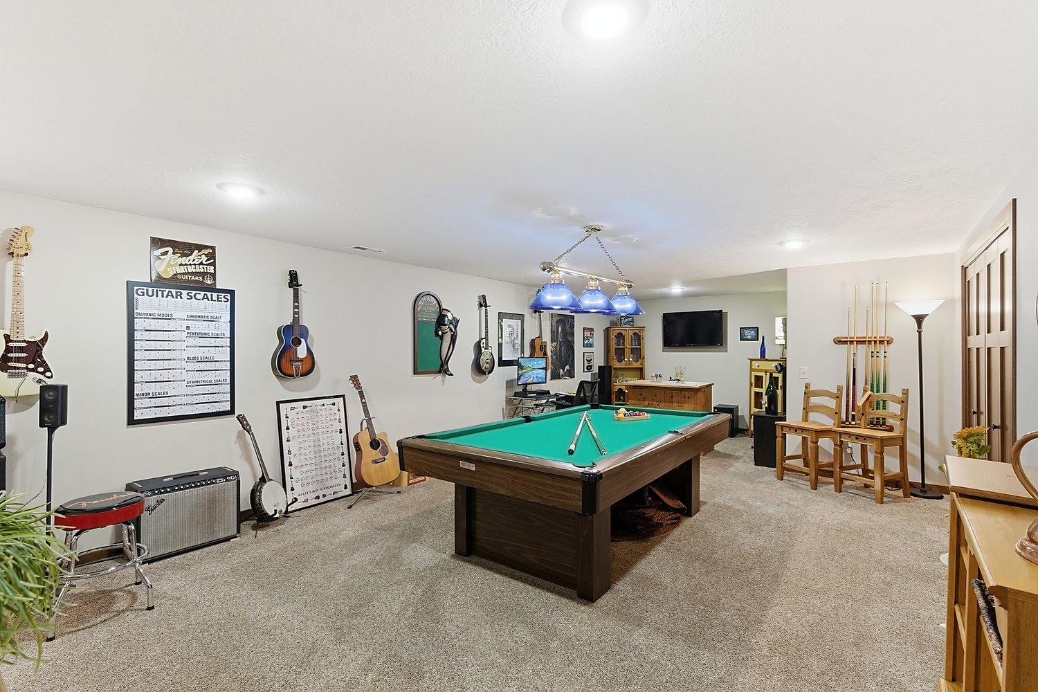 Basement rec room